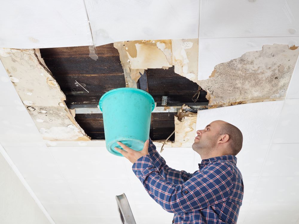 Water infiltration is one of the common causes of a sagging roof

